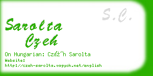 sarolta czeh business card